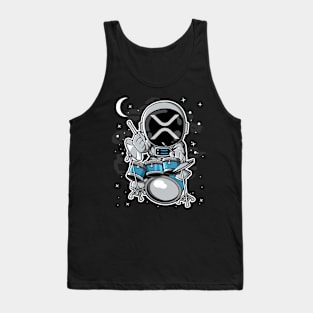 Astronaut Drummer Ripple XRP Coin To The Moon Crypto Token Cryptocurrency Blockchain Wallet Birthday Gift For Men Women Kids Tank Top